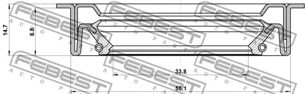 Сальник полуоси FEBEST 95LDW-35550915U