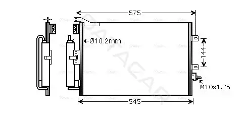 Радиатор кондиционера AVA RT5395D