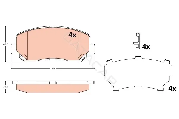 Тормозные колодки TRW GDB2246