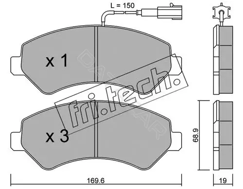 Тормозные колодки Fri.tech. 725.0