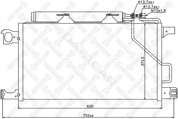 Радиатор кондиционера STELLOX 10-45125-SX