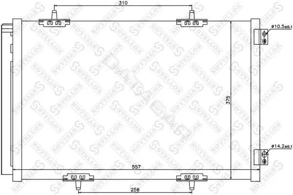 Радиатор кондиционера STELLOX 10-45632-SX