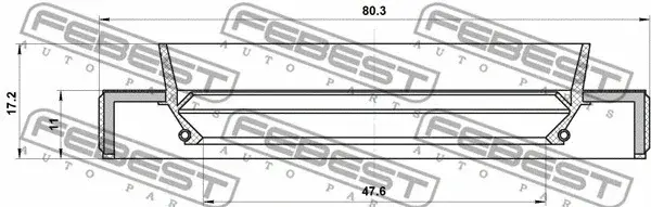 Сальник полуоси FEBEST 95HBY-49801117L