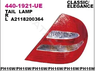 Задние фонари DEPO 440-1921L-UE