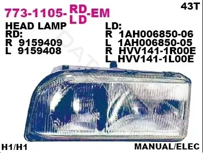 Фары DEPO 773-1105L-LD-E