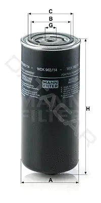 Топливный фильтр MANN WDK962/14