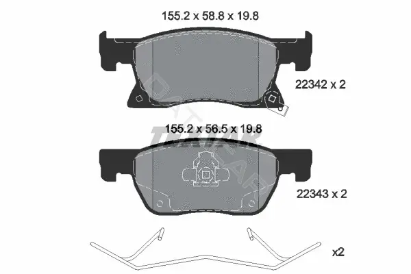 Тормозные колодки TEXTAR 2234201