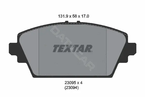 Тормозные колодки TEXTAR 2309501