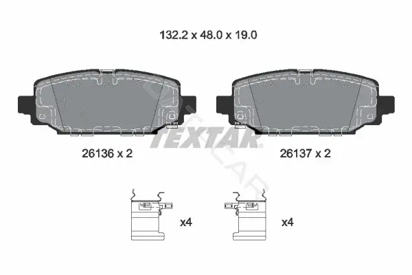 Тормозные колодки TEXTAR 2613601