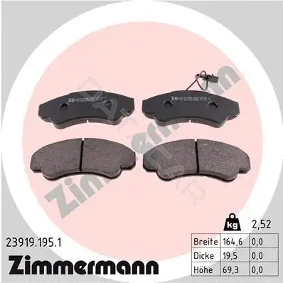Тормозные колодки ZIMMERMANN 23919.195.1