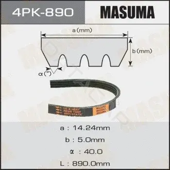 Ремень ручейковый MASUMA 4PK-890