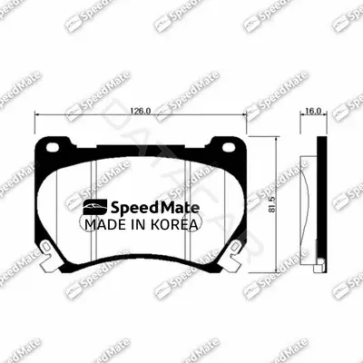 Тормозные колодки SpeedMate SM-BPH040