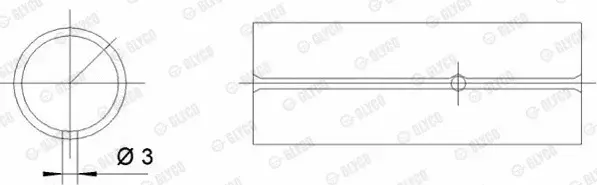 Вкладыши шатунные GLYCO 55-3698SEMI
