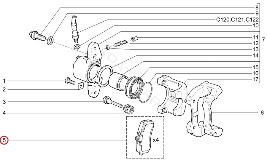 Тормозные колодки LADA 21920350180083