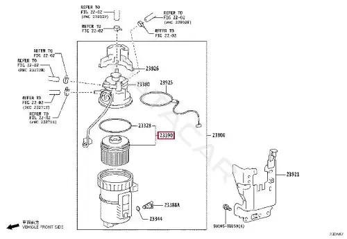 Топливный фильтр TOYOTA 233900L090