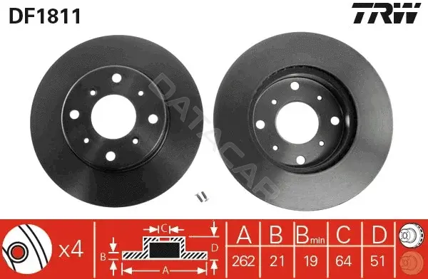 Тормозные диски TRW DF1811