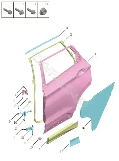 Молдинг двери GEELY 5081559000