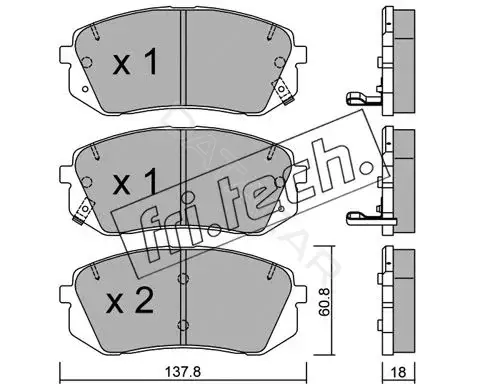 Тормозные колодки Fri.tech. 799.1