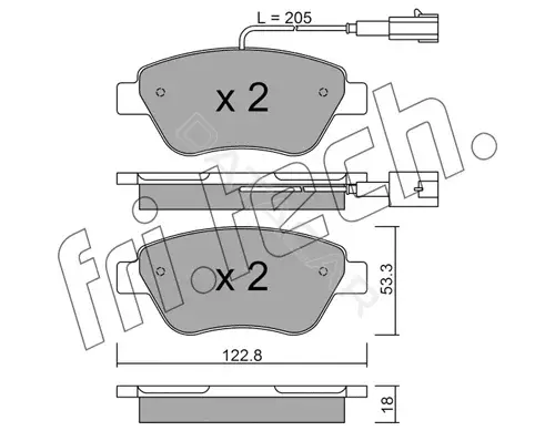 Тормозные колодки Fri.tech. 330.3