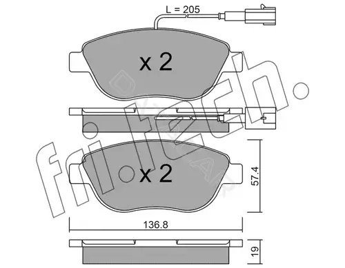 Тормозные колодки Fri.tech. 331.3