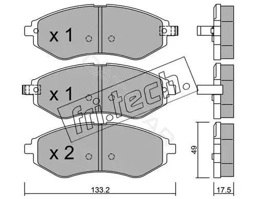 Тормозные колодки Fri.tech. 524.1