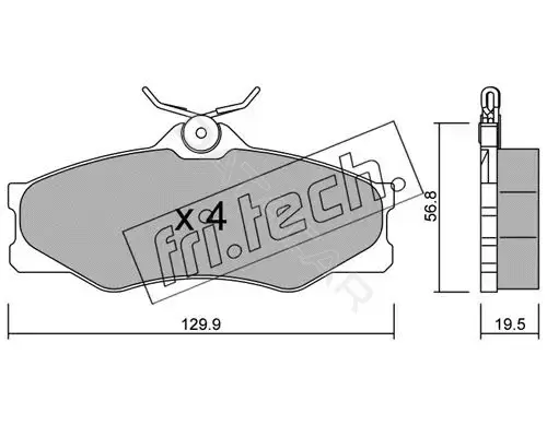 Тормозные колодки Fri.tech. 652.0