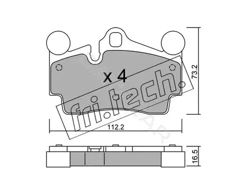 Тормозные колодки Fri.tech. 671.0