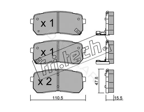 Тормозные колодки Fri.tech. 802.0