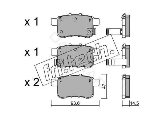 Тормозные колодки Fri.tech. 885.0