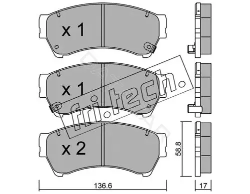 Тормозные колодки Fri.tech. 886.0