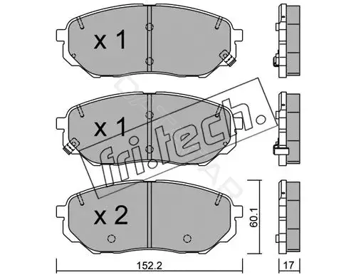 Тормозные колодки Fri.tech. 1096.0