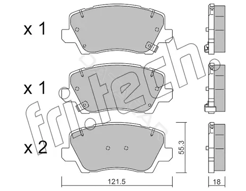 Тормозные колодки Fri.tech. 1165.0