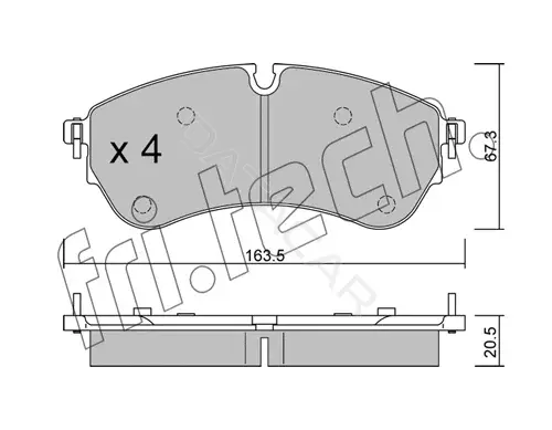 Тормозные колодки Fri.tech. 1173.0