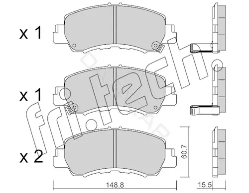 Тормозные колодки Fri.tech. 1239.0