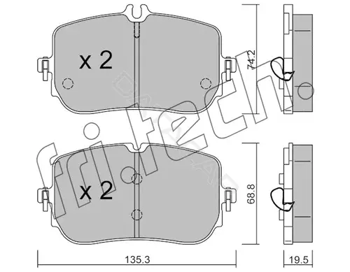 Тормозные колодки Fri.tech. 1268.0