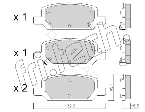 Тормозные колодки Fri.tech. 1278.0