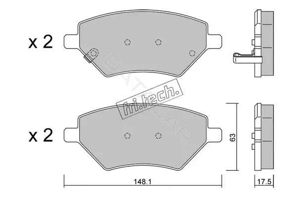 Тормозные колодки Fri.tech. 1286.0