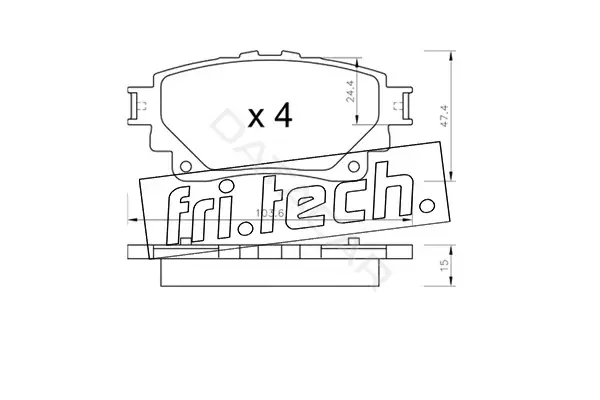 Тормозные колодки Fri.tech. 1290.0
