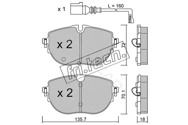 Тормозные колодки Fri.tech. 1321.0