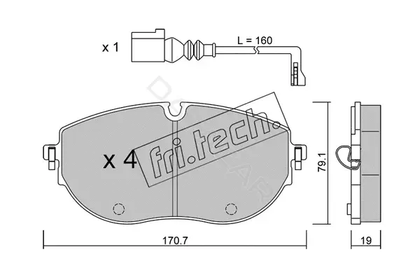 Тормозные колодки Fri.tech. 1322.0