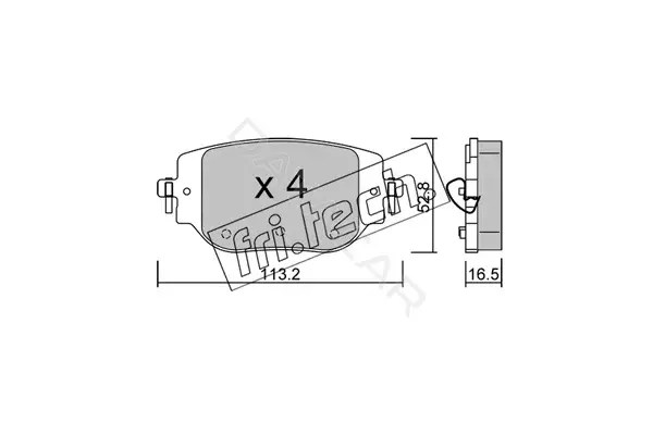 Тормозные колодки Fri.tech. 1346.0