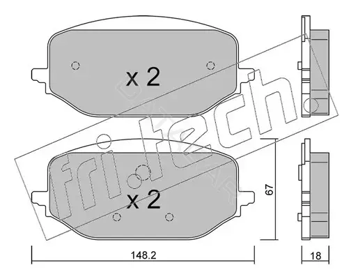 Тормозные колодки Fri.tech. 1351.0