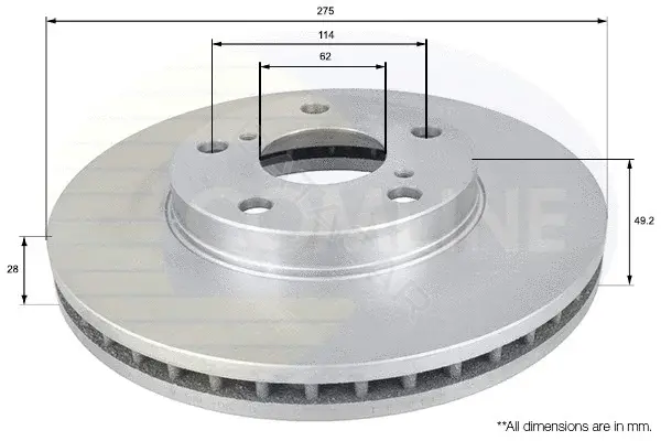 Тормозные диски COMLINE ADC0145V