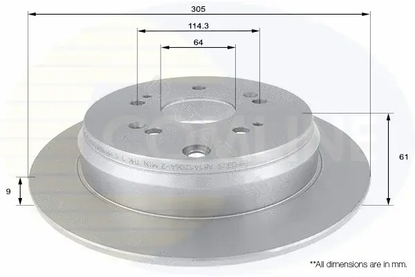 Тормозные диски COMLINE ADC0556