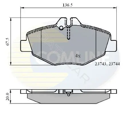 Тормозные колодки COMLINE CBP01209