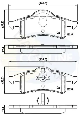 Тормозные колодки COMLINE CBP01231