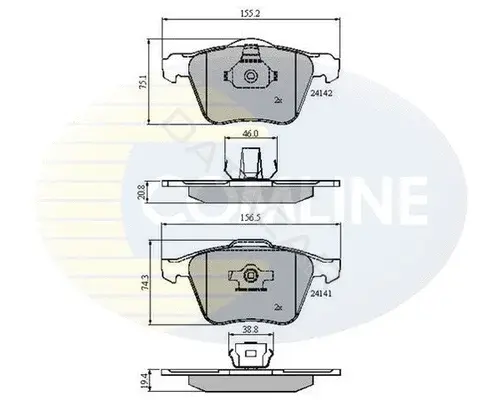 Тормозные колодки COMLINE CBP01280