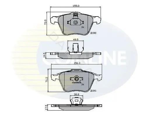 Тормозные колодки COMLINE CBP01322