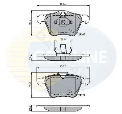 Тормозные колодки COMLINE CBP01608