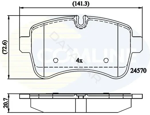 Тормозные колодки COMLINE CBP01617
